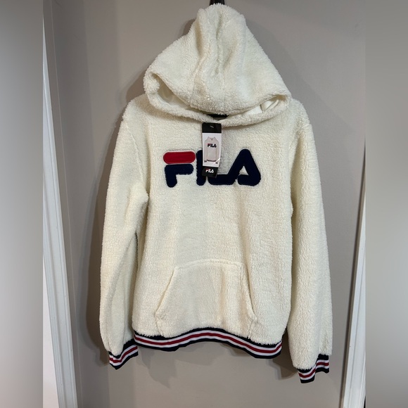 Youth YXXL (18-20) FILA Sherpa hoodie NWT soft. Unisex adult medium. - Picture 1 of 8
